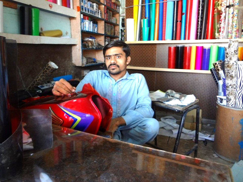 Manufacturing bike stickers and number plates