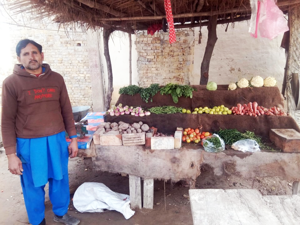 Fruits  vegetable and Chicken Cart
